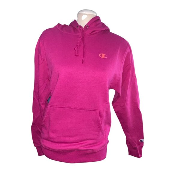 Champion Power Blend Drawstring Long Sleeve Pocket Hoodie Sweatshirt Sz XS Purpl - Picture 1 of 13